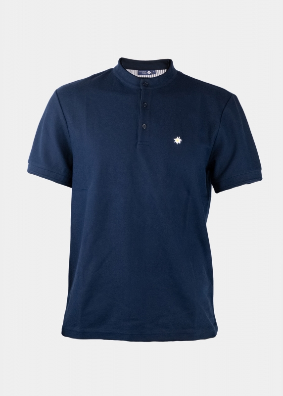 Poloshirt "Edelweiß" - dunkelblau