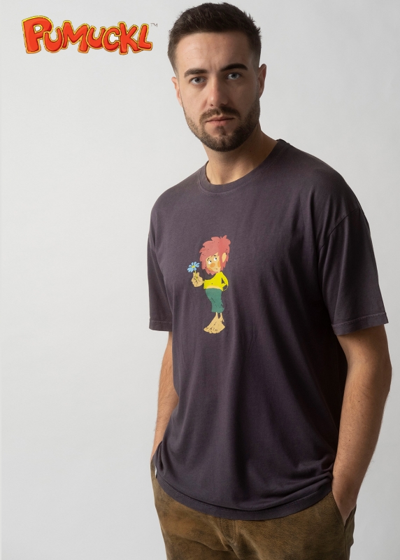 T-Shirt "Pumuckl Blume" - graphit