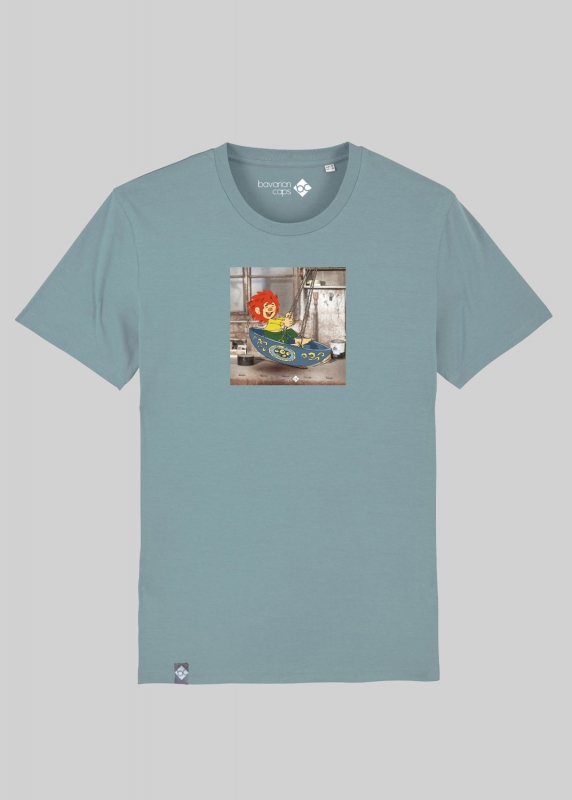 T-Shirt "Pumuckl schaukelt" - graublau