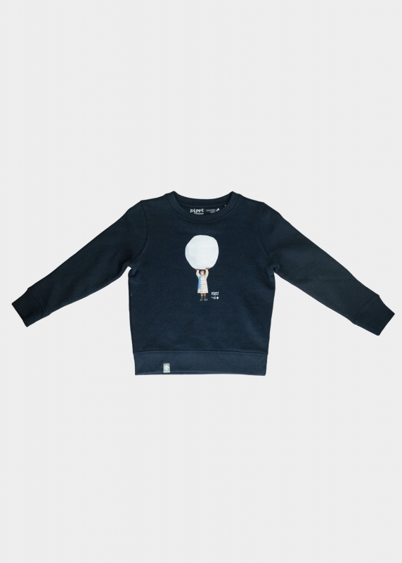 Sweater "Pippis Schneeballschlacht" - dunkelblau, Kinder