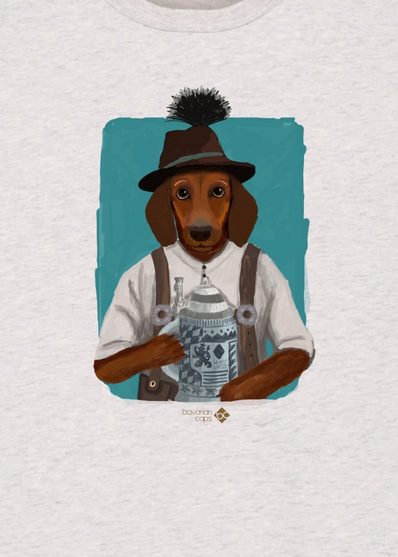 T-Shirt "Prost, Waldi" - cremegrau