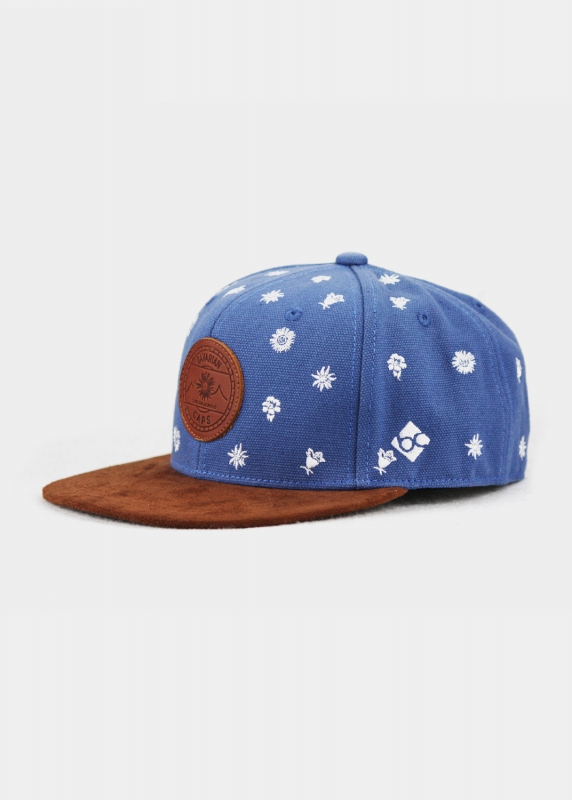 "Alpinum Silberdistel" - blau (Snapback)