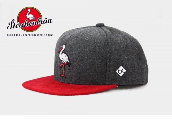 "Storchenbräu" - dunkelgrau (Snapback)
