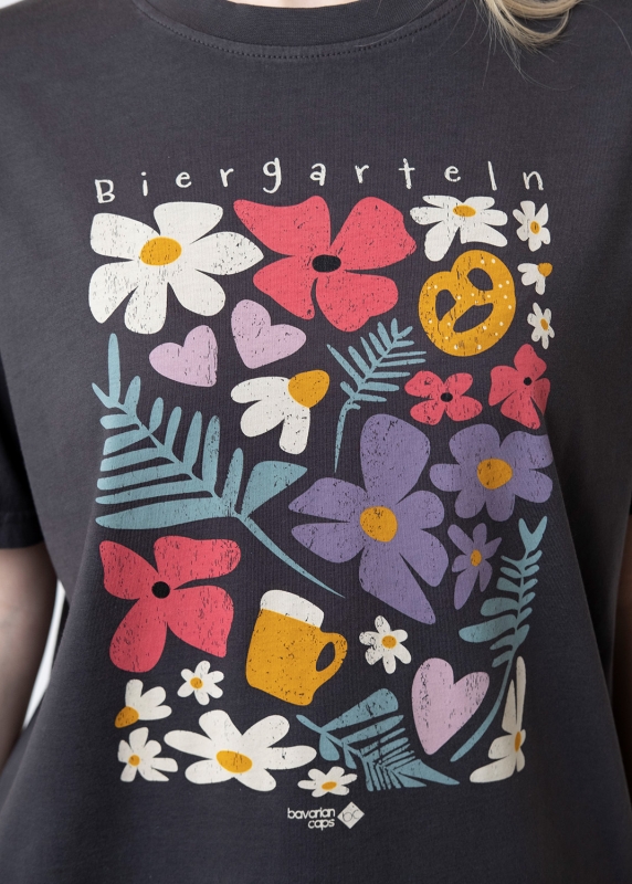 T-Shirt "Biergarteln" - dunkelgrau, unisex