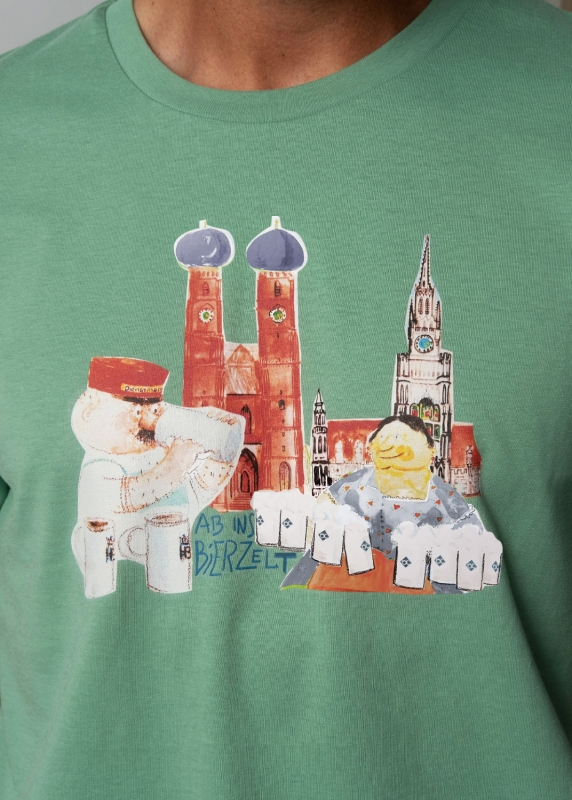 T-Shirt "Ab ins Bierzelt" - minze