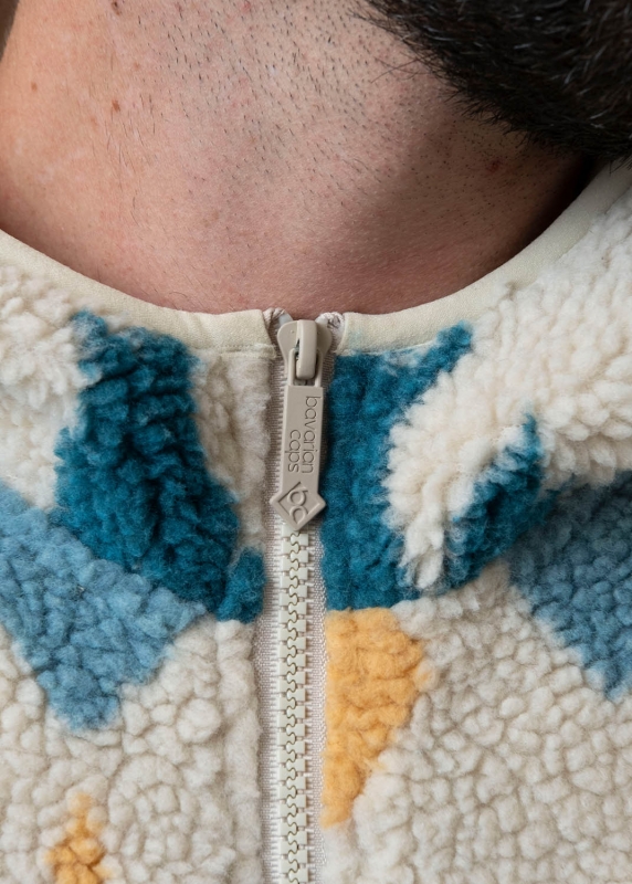 Fleece-Jacke "Winterwald" unisex, beige-multi