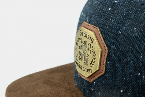 "1860: Sechzig Flanell" - dunkelblau (Snapback)