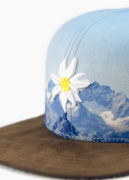 "Edelweiß Bergliebe" - hellblau (Snapback)