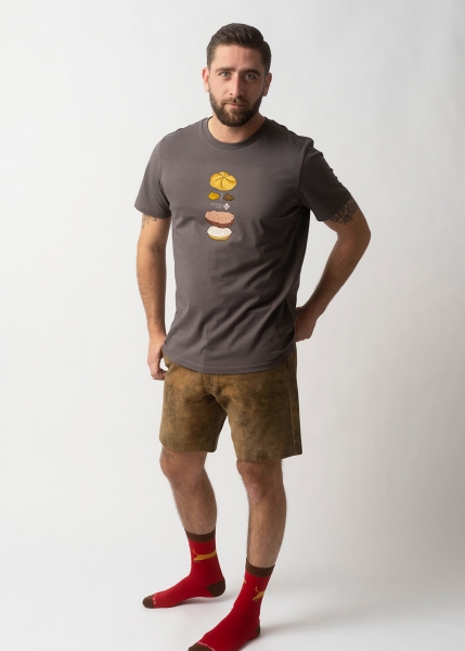 T-Shirt "Bavarian Burger" - anthrazit