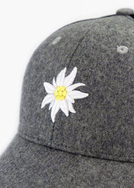 Cap "Edelweiß Mesh" - grau (Curved)