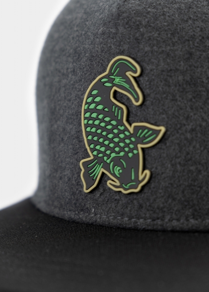 Cap "Karpfen Outdoor" - dunkelgrau (Snapback)