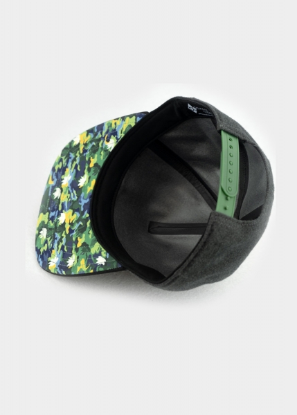 Cap "Karpfen Outdoor" - dunkelgrau (Snapback)