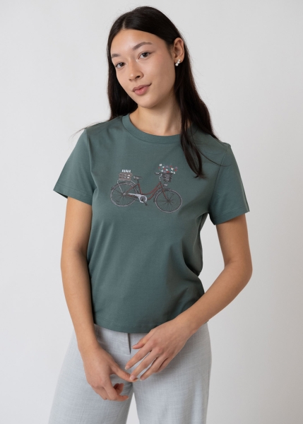 T-Shirt "Expresslieferdienst" - dunkelgrün (Damen)