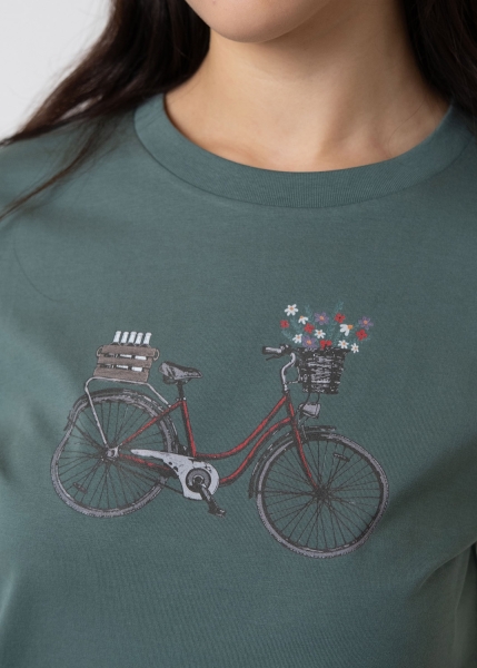 T-Shirt "Expresslieferdienst" - dunkelgrün (Damen)