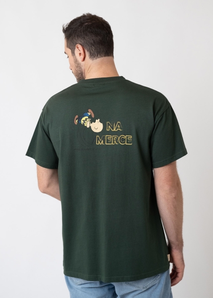 T-Shirt "Peanuts: Na, Merce" - dunkelgrün