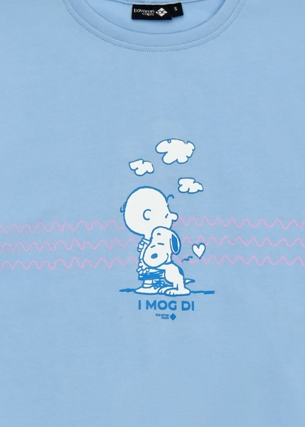 T-Shirt "Peanuts: I mog di" - hellblau