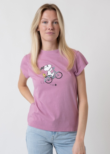 T-Shirt "Peanuts: Radln" - wildrose