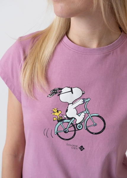 T-Shirt "Peanuts: Radln" - wildrose