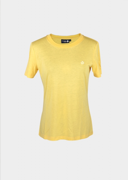 T-Shirt "Edelweiß Sommerfrische" - sonnengelb (Damen)
