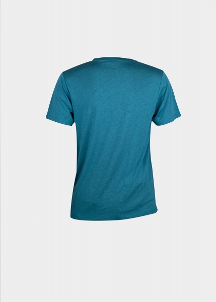 T-Shirt "Edelweiß Sommerfrische" - türkisblau