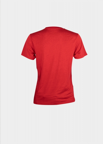 T-Shirt "Edelweiß Sommerfrische" - erdbeerrot