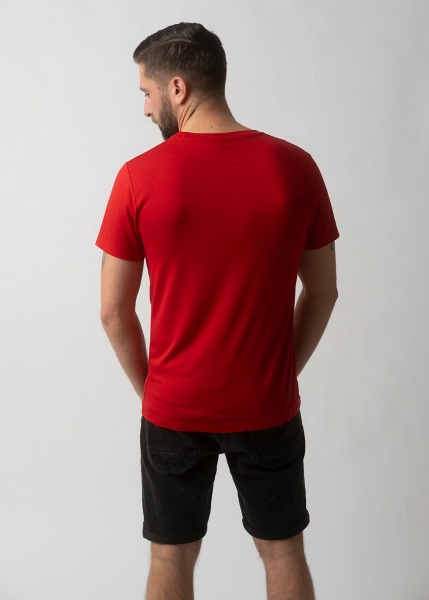 T-Shirt "Edelweiß Sommerfrische" - erdbeerrot