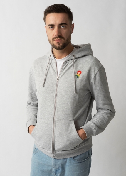 Zipper "Grantig by nature" - grau, unisex