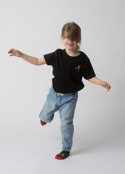 T-Shirt "Grantig by nature" - schwarz (Kinder)
