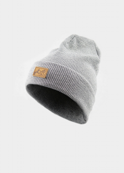 "Haum+" - hellgrau (Long-Beanie)