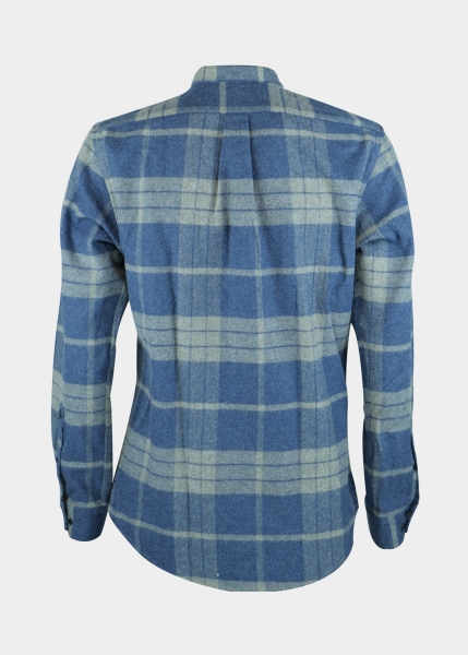Flanell-Hemd "Edelweiß" - blau