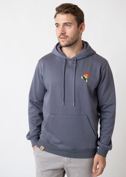 Hoodie "Grantig by nature" - graublau, v2