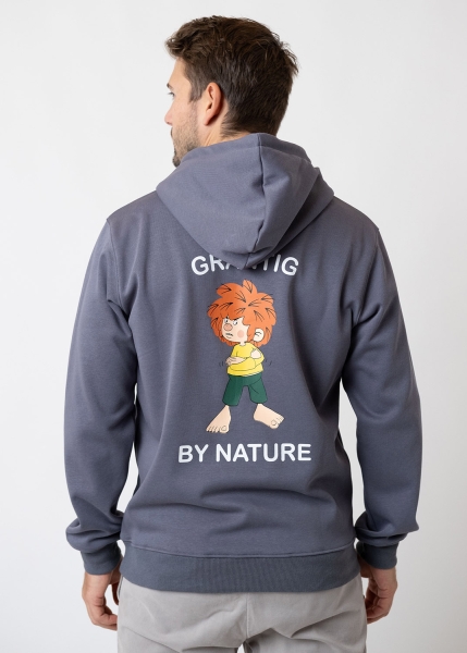 Hoodie "Grantig by nature" - graublau, v2