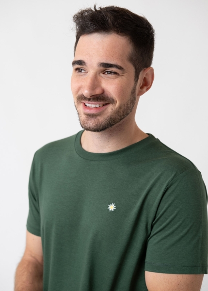 T-Shirt "Edelweiß Sommerfrische" - dunkelgrün