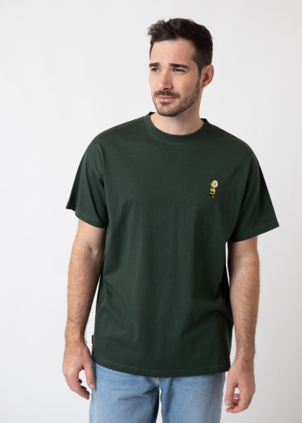 T-Shirt "Peanuts: Na, Merce" - dunkelgrün