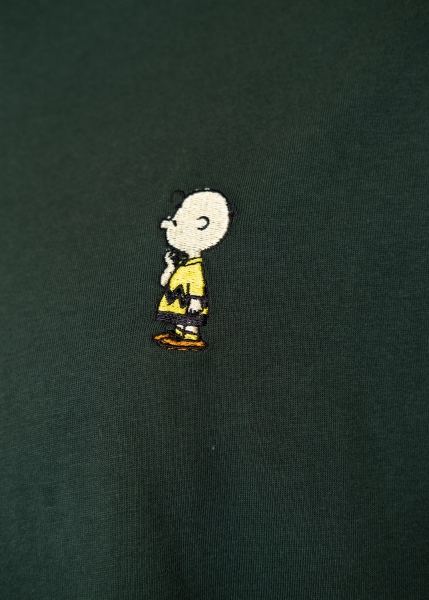 T-Shirt "Peanuts: Na, Merce" - dunkelgrün