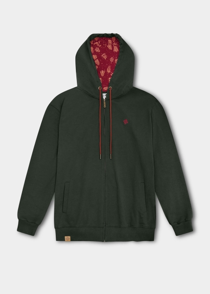 Zipper "Hopfenernte" - dunkelgrün