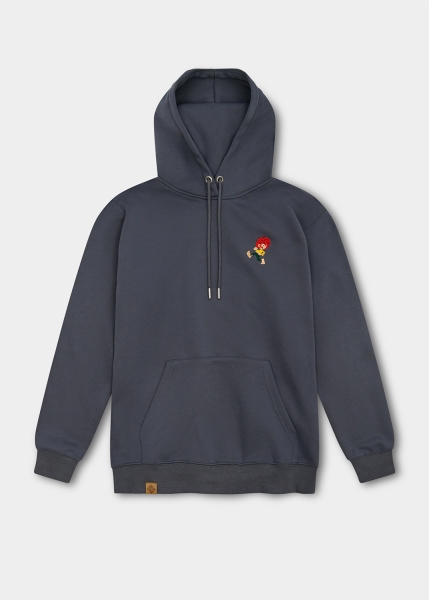 Hoodie "Grantig by nature" - graublau, v2