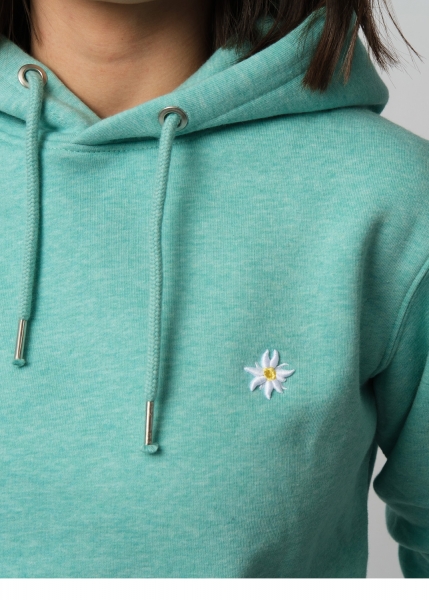 Hoodie "Edelweiß" - grün