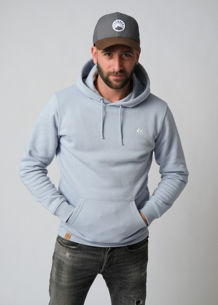 Hoodie "Edelweiß" - hellblau