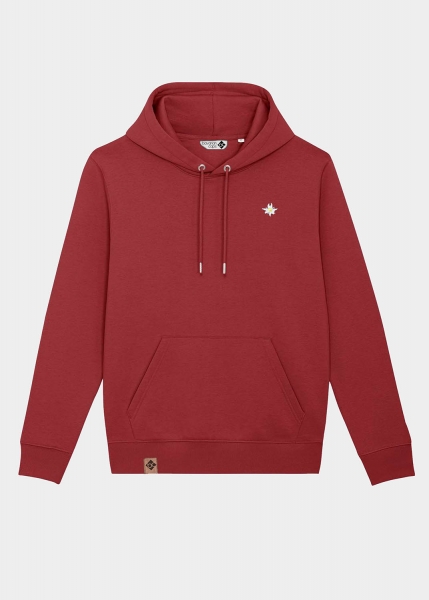 Hoodie "Edelweiß" - karminrot