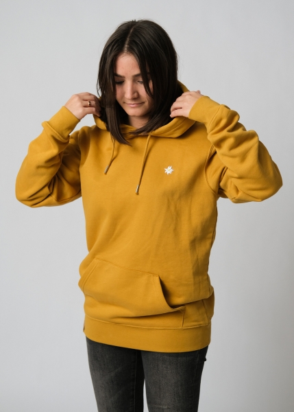 Hoodie "Edelweiß" - ocker