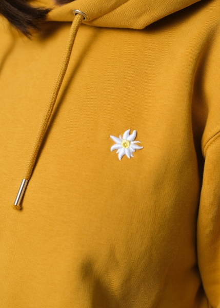 Hoodie "Edelweiß" - ocker