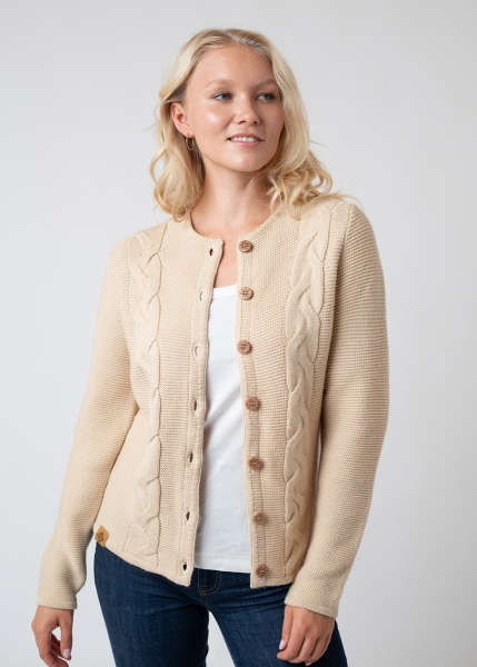 Strickjacke "Martha" - hellbraun