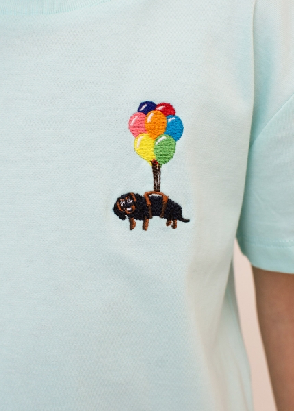 T-Shirt "Dackelexpress" - hellblau (Kinder)