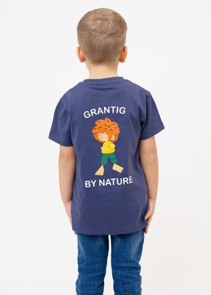T-Shirt "Grantig by nature" - graublau, v2 (Kinder)