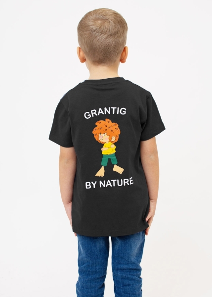 T-Shirt "Grantig by nature" - schwarz, v2 (Kinder)