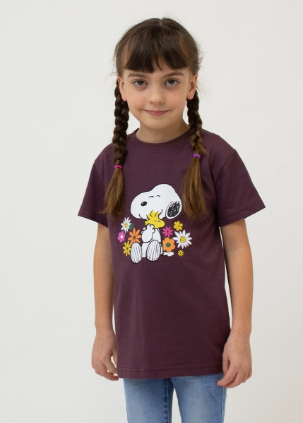 T-Shirt "Peanuts: Kuschelalarm" - dunkelrot