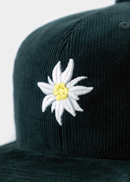 "Edelweiß Kord" - tannengrün (Snapback)