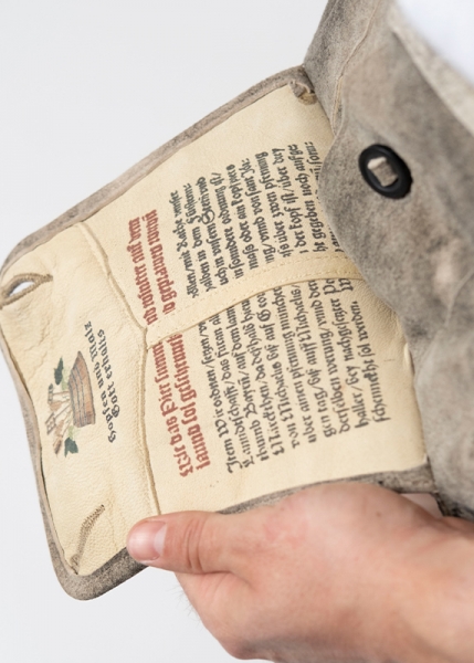 Lederhose "Reinheitsgebot" - graubraun
