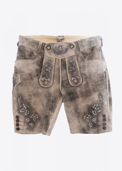 Lederhose "Reinheitsgebot" - graubraun